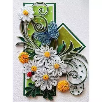 5D DIY Алмазная картина Желтый цветок Вышивка крестиком 3D Домашний декор 20X30CM