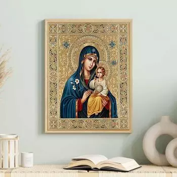 5D DIY Алмазная картина Женщина с ребенком Набор для вышивки крестиком Мозаика Алмазная вышивка Роза Полный круглый квадратный дрель Украшение дома Round 30x40cm