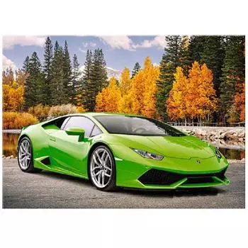5D DIY Алмазная картина Живописный спортивный автомобиль 3D Алмазная вышивка 20X30CM