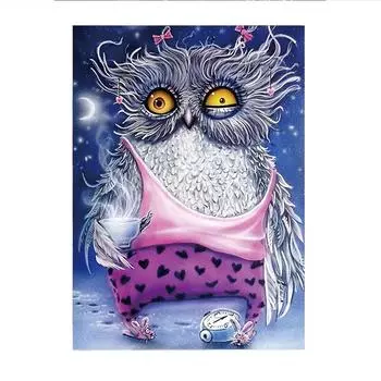 5D Diy Алмазная картина животное Алмазная вышивка цветок Сова мозаика узор кристалл горный хрусталь полный дизайн украшение дома 30X40cm