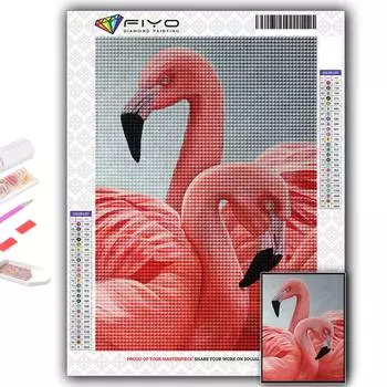 5D DIY Алмазная картина Животное Фламинго Вышивка крестиком Алмазная художественная вышивка Мозаика Домашний деко Full Round 20X30CM