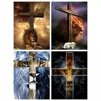 5D DIY Алмазная картина животное крест Алмазная вышивка крестиком комплект полный горный хрусталь мозаика домашний декор Round 20x30cm