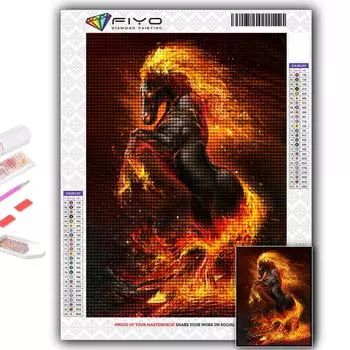 5D Diy Алмазная картина Животное Лошадь Вышивка крестом Полный Алмазная вышивка Мозаика Full Round 20X30CM