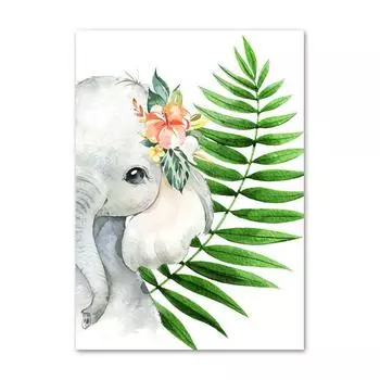 5D DIY Алмазная картина Животное Маленький слон Вышивка Крестом 3D Домашний декор 20X30CM