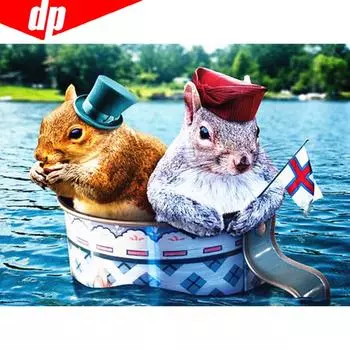 5D DIY Алмазная картина Животное Полная круглая вышивка Продажа Картина Горный хрусталь Алмаз 20X30