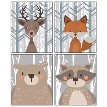 5D DIY Алмазная картина животное полная круглая алмазная вышивка стразами картина мозаика искусство украшение дома подарочный набор Full Round 20x30CM