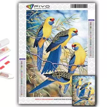 5D DIY Алмазная картина Животное Вышивка крестом Алмазная художественная вышивка Мозаика Домашний декор Full Round 20X30CM