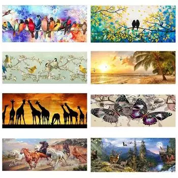 5D DIY Алмазная картина Животные Птицы Бабочка Лошадь Алмазная вышивка Мозаика Вышивка крестом Домашний Настенный Декор Подарки ручной работы Full Round 20x60CM