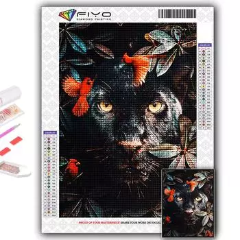 5D Diy Алмазная картина Животные в кустах Вышивка крестиком Полная алмазная вышивка Мозаика Full Round 20X30CM