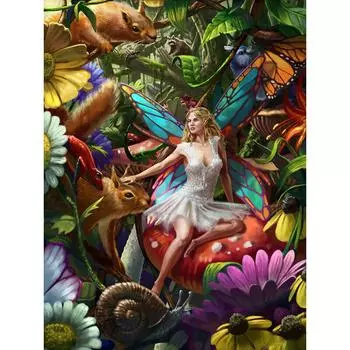 5D Diy Алмазная картина Животный Пейзаж Наклейки Алмазная вышивка Крестом 20X30CM