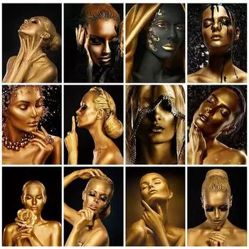 5D DIY Алмазная картина Золотой художник Алмазная вышивка Набор для вышивки крестом Полный горный хрусталь Мозаика Домашний декор Round 20x30cm