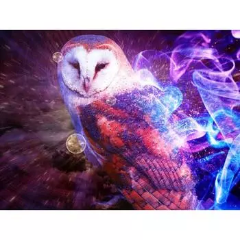 5D DIY Алмазная картина Звезда Фэнтези Сова Алмазная вышивка Крест Стежок Главная Декор 20X30CM