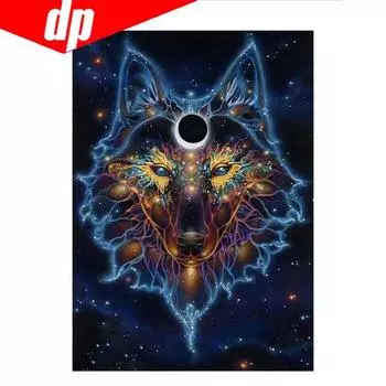 5D DIY Алмазная картина Звездная собака Алмазная вышивка 3D Вышивка крестом Рукоделие 20X30