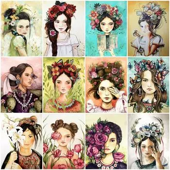 5D DIY Алмазная мозаика Бабочка Полная дрель Квадратная девушка Алмазная вышивка Цветок Рукоделие Мозаика Искусство Декор для дома Full Round 20x30CM