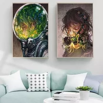 5D Diy Алмазная мозаика Растение Мальчики и девочки Картина Стразы Вышивка крестом Алмазная картина Полный Круглый Абстракция H Full Round 20x30CM