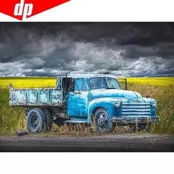 5D DIY Алмазная мозаика Живописный цветок рапса Полный круглый вышивка Продажа Горный хрусталь Изображение 20X30