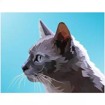 5D DIY Алмазная настенная живопись наклейка подходит животное кошка изображение полная дрель вышивка крестом 20X30CM