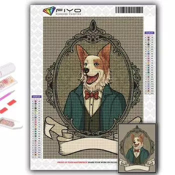 5D DIY Алмазная вышивка Антропоморфные милые животные Алмазная картина Мозаика Украшение дома Full Round 20X30CM