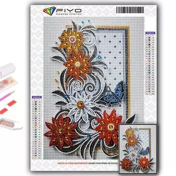 5D DIY Алмазная вышивка Цветы Алмазная картина Мозаика Украшение дома Full Round 20X30CM