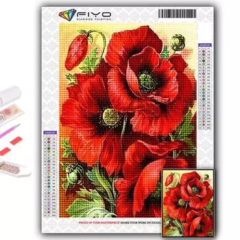 5D DIY Алмазная вышивка Цветы Алмазная картина Мозаика Украшение дома Full Round 20X30CM