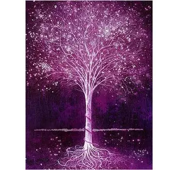 5D DIY Алмазная вышивка Домашнее украшение Счастливое дерево Картина Полная дрель Вышивка крестом 20X30CM