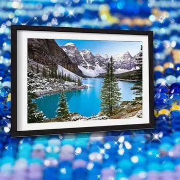 5D DIY Алмазная вышивка Горный Озерный Пейзаж Алмазная Картина Вышивка Крестом Горный Хрусталь Мозаика 20X30CM