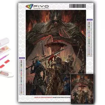 5D DIY Алмазная вышивка Игра Темные души Алмазная картина Мозаика Украшение дома Full Round 20X30CM