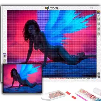 5D DIY Алмазная вышивка Киберпанк Сексуальное искусство Алмазная картина Мозаика Украшение дома Full Round 20X30CM