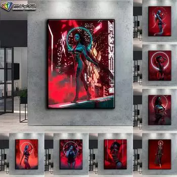 5D DIY Алмазная вышивка Киберпанк Сексуальное искусство Алмазная картина Мозаика Украшение дома Full Round 20X30CM
