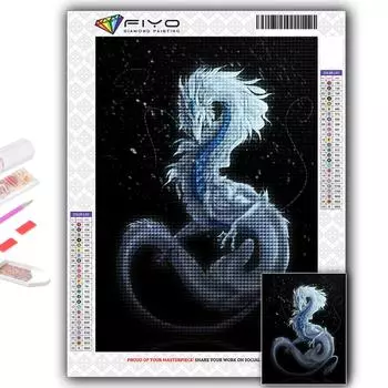 5D DIY Алмазная вышивка Китайский дракон Алмазная картина Мозаика Украшение дома Full Round 20X30CM