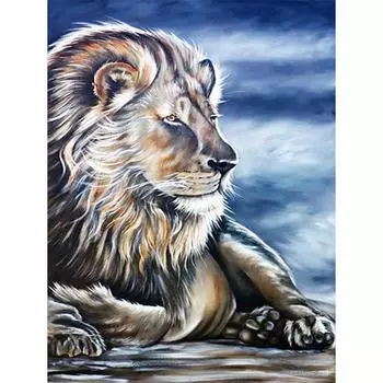 5D DIY Алмазная вышивка Лев Алмазная картина Вышивка крестом Мозаика Горный хрусталь Искусство Домашний декор 20X30CM