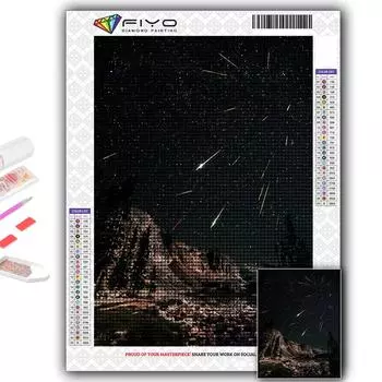5D DIY Алмазная вышивка Метеоритный дождь Алмазная картина Мозаика Украшение дома Full Round 20X30CM