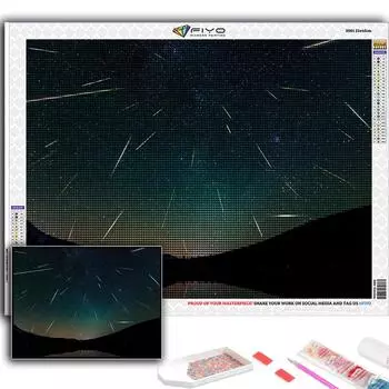 5D DIY Алмазная вышивка Метеоритный дождь Алмазная картина Мозаика Украшение дома Full Round 20X30CM