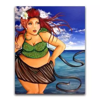 5D DIY Алмазная вышивка Мозаика Полный круглый набор бриллиантов Декор 20X30CM