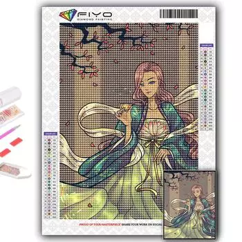 5D DIY Алмазная вышивка Мультфильм Аниме Игровой персонаж Алмазная картина Мозаика Украшение дома Full Round 20X30CM