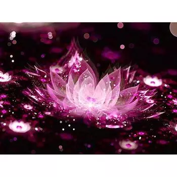 5D DIY Алмазная вышивка Оверлорд в лотосе Полный круглый алмаз картина вышивка крестом горный хрусталь 20X30CM