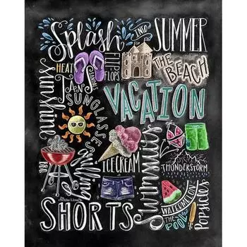 5D Diy Алмазная вышивка Пейзаж Доска Цитата Алмазная картина Вышивка крестом Домашний Декор Подарок 20X30CM