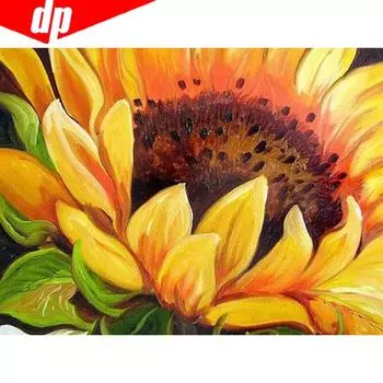 5D DIY Алмазная вышивка Полная выкладка Подсолнух Алмазная картина Вышивка крестом Картина 20X30CM