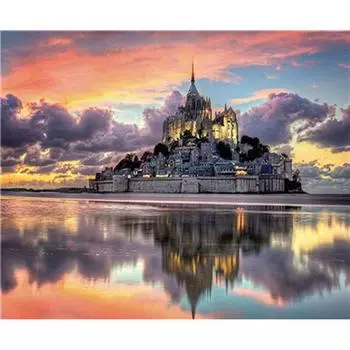 5D DIY Алмазная вышивка Полный круглый дрель Мозаика Вышивка крестом Речной пейзаж Алмазная картина 20X30CM