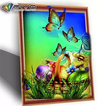 5D DIY Алмазная вышивка яйца бабочка полная квадратная круглая дрель ремесленный набор алмазная живопись животное рукоделие украшение дома Full Round 20X30CM