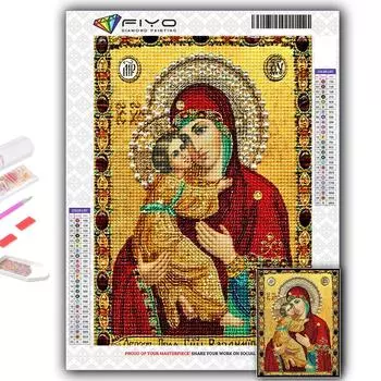 5D DIY Алмазная вышивка Религия Алмазная картина Мозаика Украшение дома Full Round 20X30CM