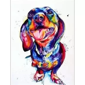 5D DIY Алмазная вышивка Собака Алмазная картина Животное Rhinestone Изображение Алмазная мозаика 20X30CM