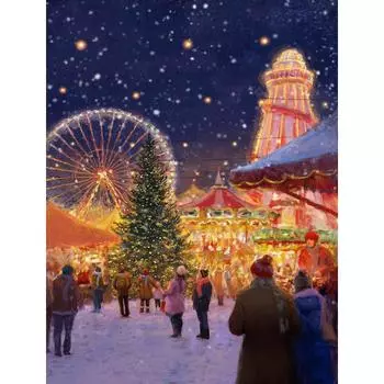 5D DIY Алмазная вышивка Street Craft Kit Алмазная картина Пейзаж Вышивка крестом Рождественские украшения Full Round 20X30CM