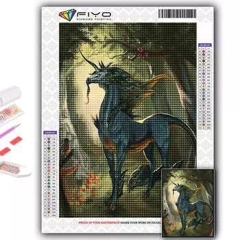 5D DIY Алмазная вышивка Свирепый зверь Алмазная картина Мозаика Украшение дома Full Round 20X30CM