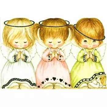 5D DIY Алмазная вышивка Три милых ангела Алмазная картина Картина Алмазная мозаика Вышивка крестом 20X30CM