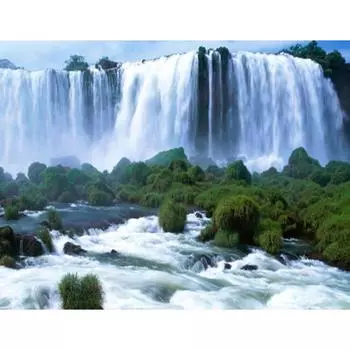 5D DIY Алмазная вышивка Водопад Вода Алмазная картина Вышивка крестом Горный хрусталь Кристалл Мозаика Украшение дома 20X30CM