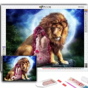 5D DIY Алмазная вышивка Животное Алмазная картина Мозаика Украшение дома Full Round 20X30CM