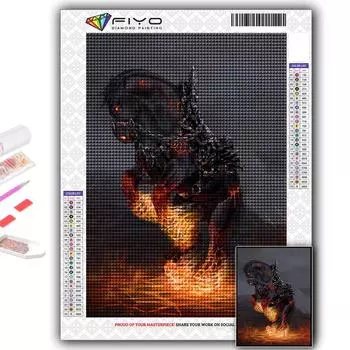 5D DIY Алмазная вышивка Животное Лошадь Алмазная картина Мозаика Домашнее украшение Full Round 20X30CM