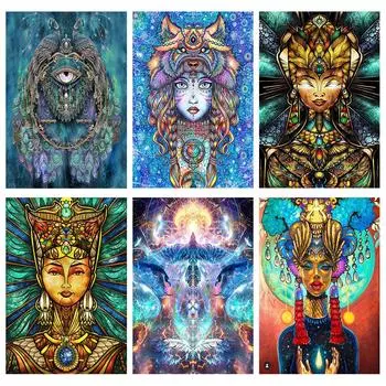 5d Diy алмазная живопись абстрактные глаза Алмазная вышивка абстрактная девушка принцесса мозаика вышивка крестиком наборы страз домашний декор Full Round 20x30CM