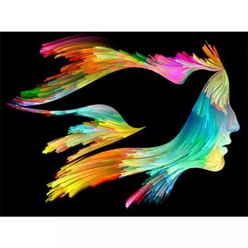 5D DIY алмазная живопись абстрактный цвет женщина голубь Алмазная вышивка полный набор мозаики вышивка крестиком домашний декор подарки ручной работы Round 20x30cm